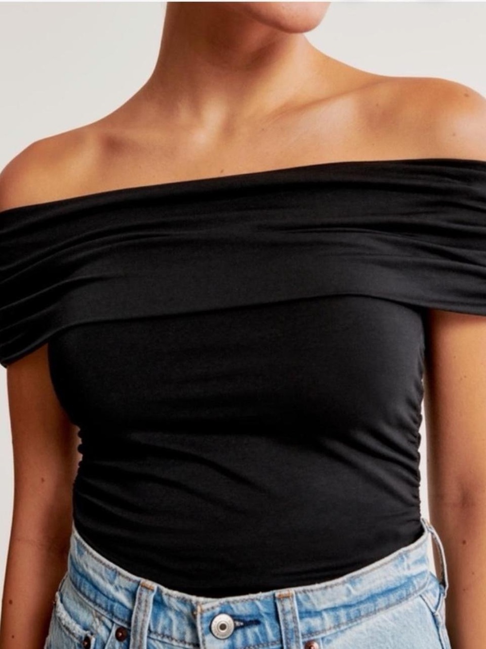 Abercrombie & Fitch Black Off-Shoulder Camisole